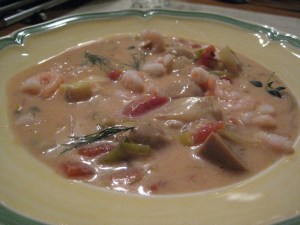 Kremet fiskesuppe med torsk